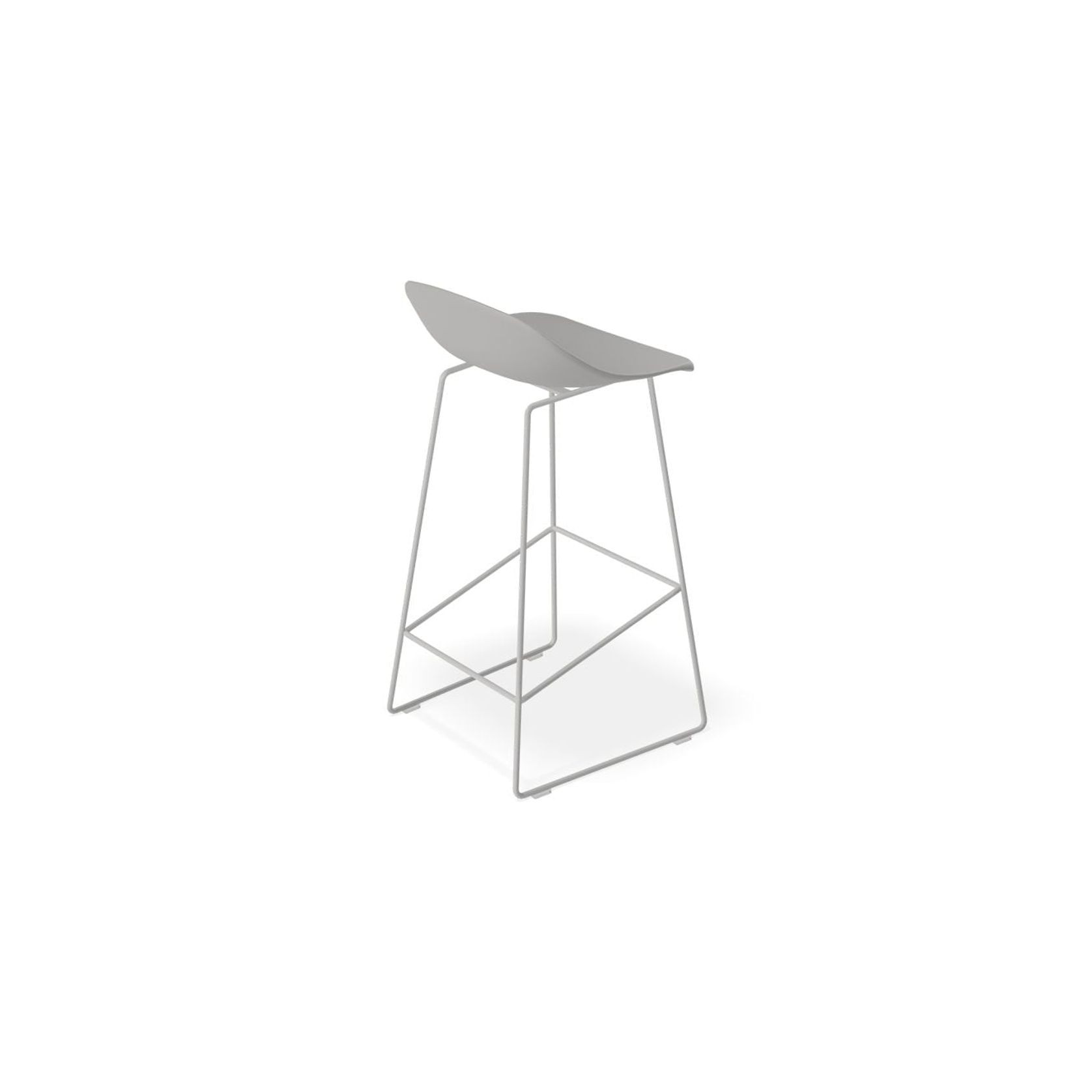 Pop Stool - Silver Grey Frame and Shell Seat gallery detail image