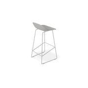 Pop Stool - Silver Grey Frame and Shell Seat gallery detail image