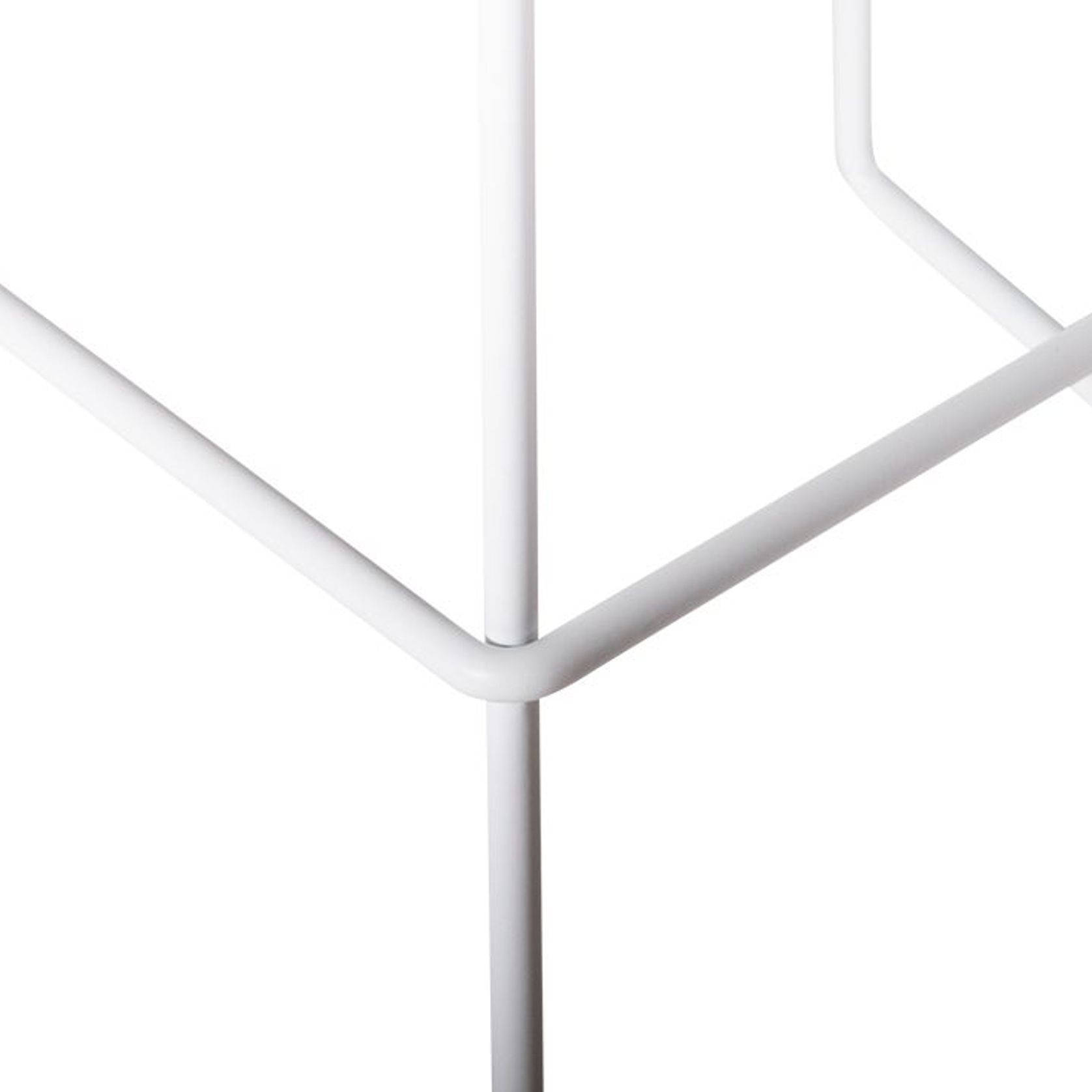 Hugo Bar Stool - White - Natural Seat - 78cm Square gallery detail image