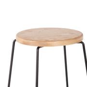 Hugo Bar Stool -  Natural Seat - 78cm Round Seat gallery detail image