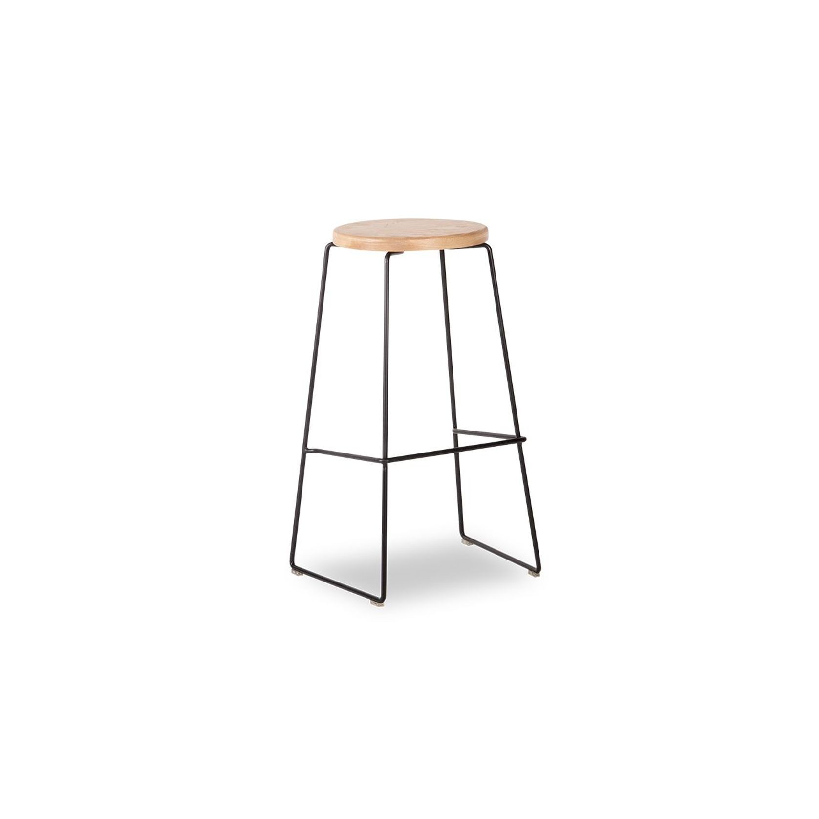 Hugo Bar Stool -  Natural Seat - 78cm Round Seat gallery detail image