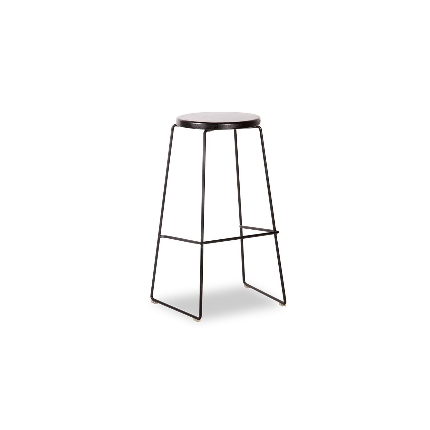 Hugo Bar Stool - Black Seat - 68cm Square Seat gallery detail image