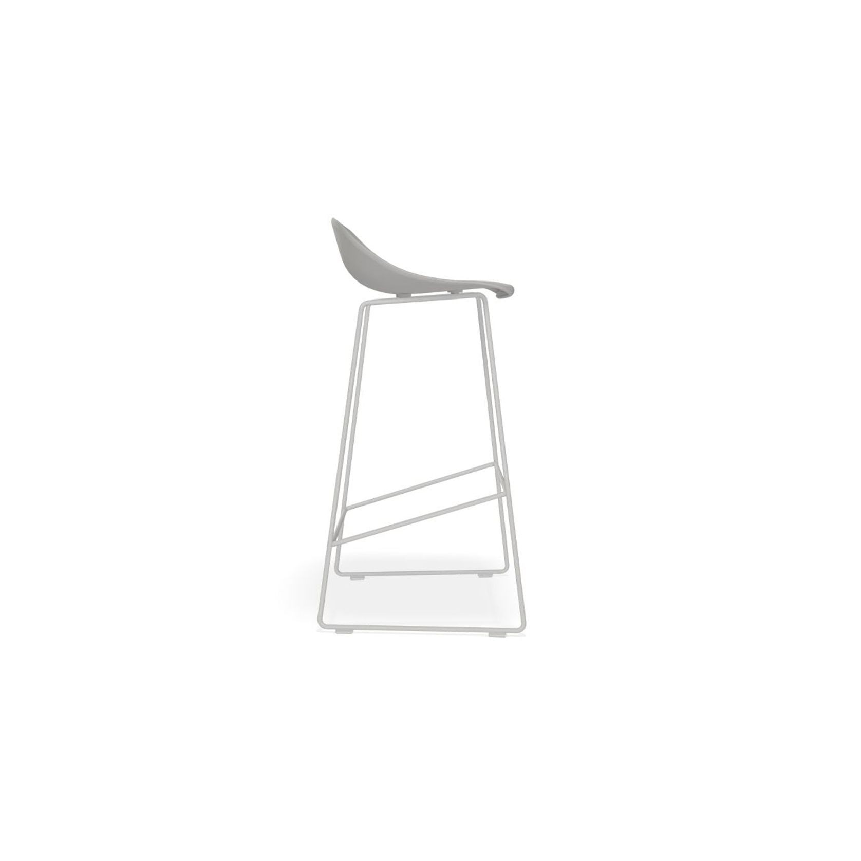 Pop Stool - Silver Grey Frame and Shell Seat gallery detail image