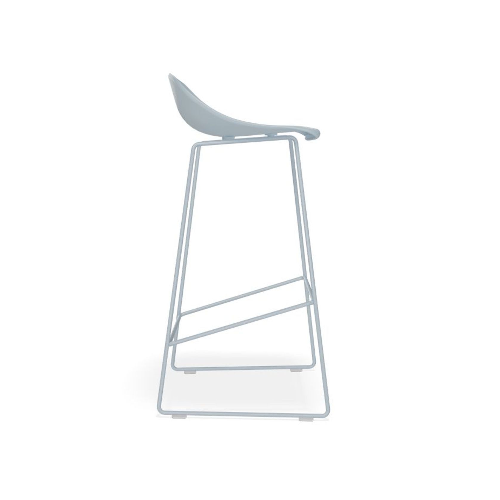 Pop Stool - Powder Blue Frame and Shell Seat gallery detail image