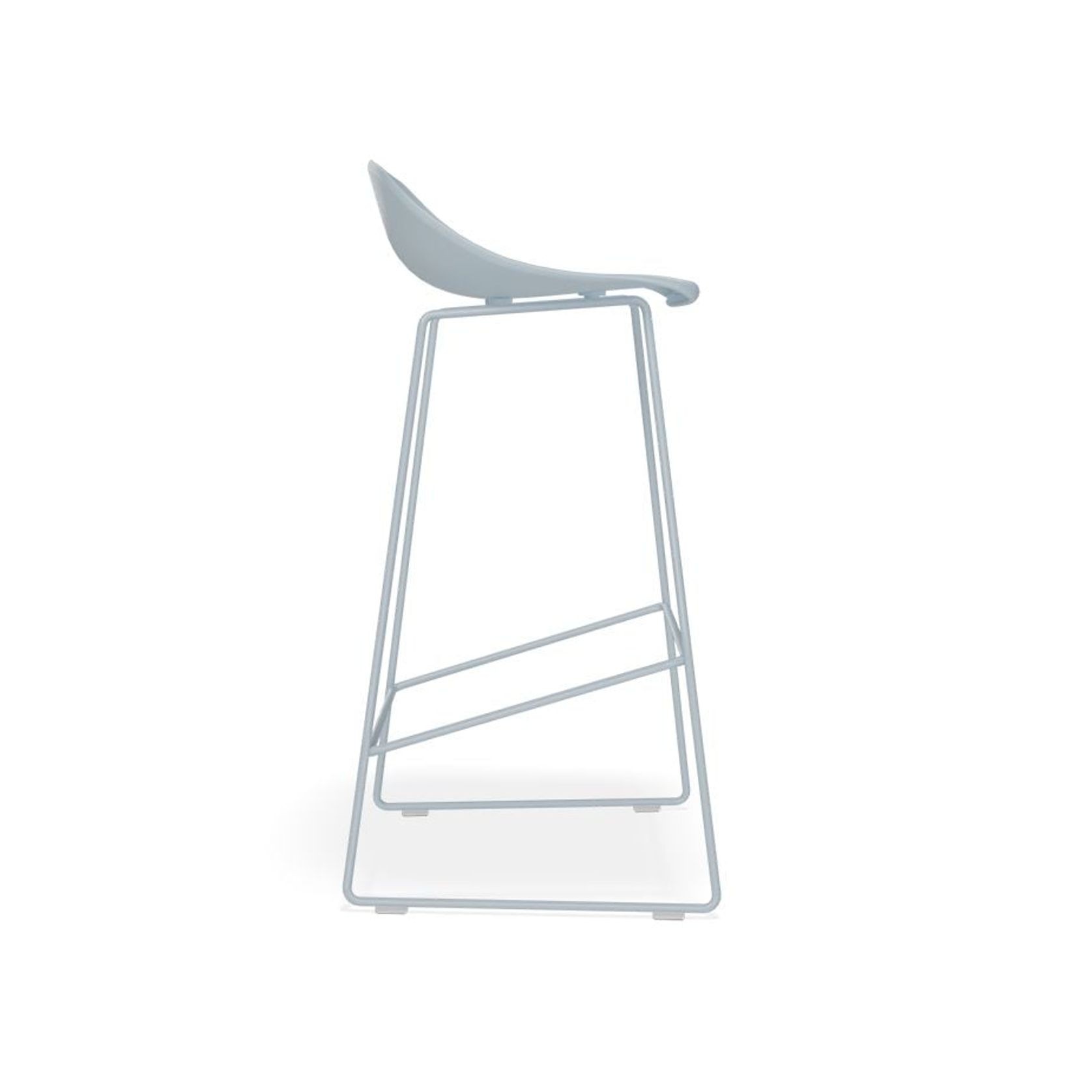 Pop Stool - Powder Blue Frame and Shell Seat gallery detail image