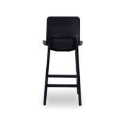 Ara Stool - Black - Black Shell - Bar Bench Seat Height 74cm - Black Seat - Black Ash legs gallery detail image