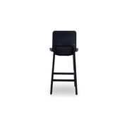 Ara Stool - Black - Black Shell - Bar Bench Seat Height 74cm - Black Seat - Black Ash legs gallery detail image