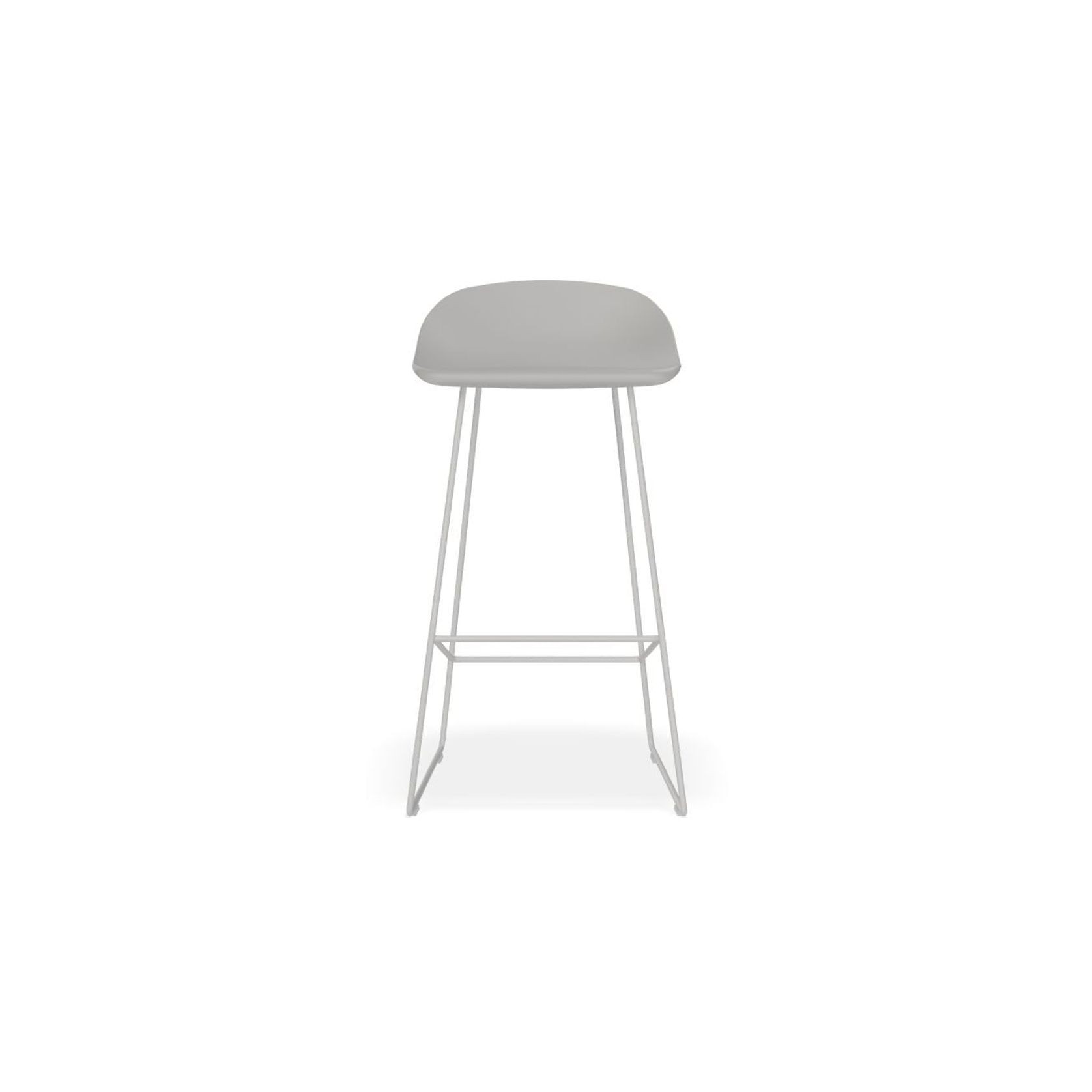 Pop Stool - Silver Grey Frame and Shell Seat gallery detail image