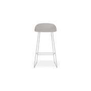 Pop Stool - Silver Grey Frame and Shell Seat gallery detail image
