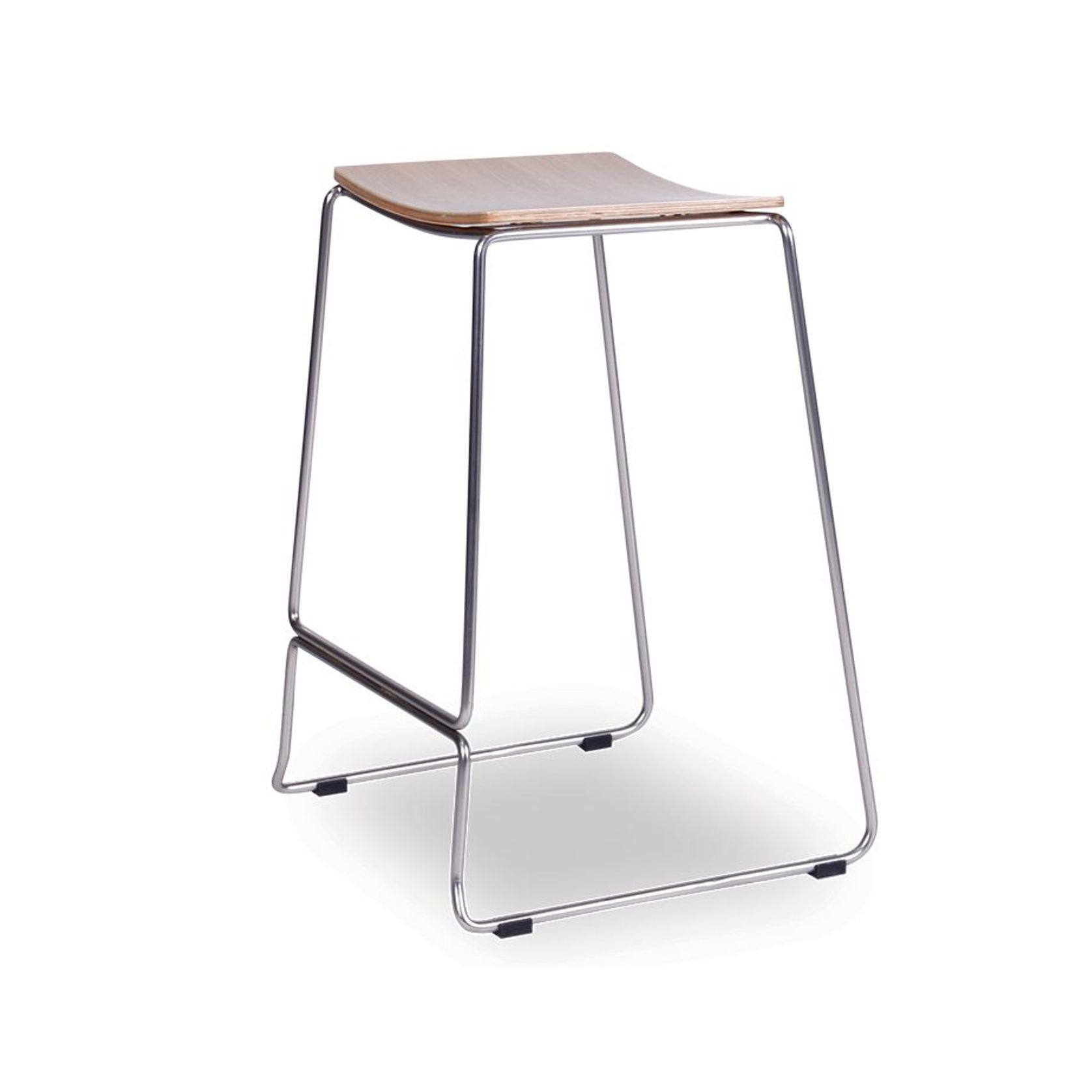 Ardent Stool - Brushed Steel - Natural gallery detail image