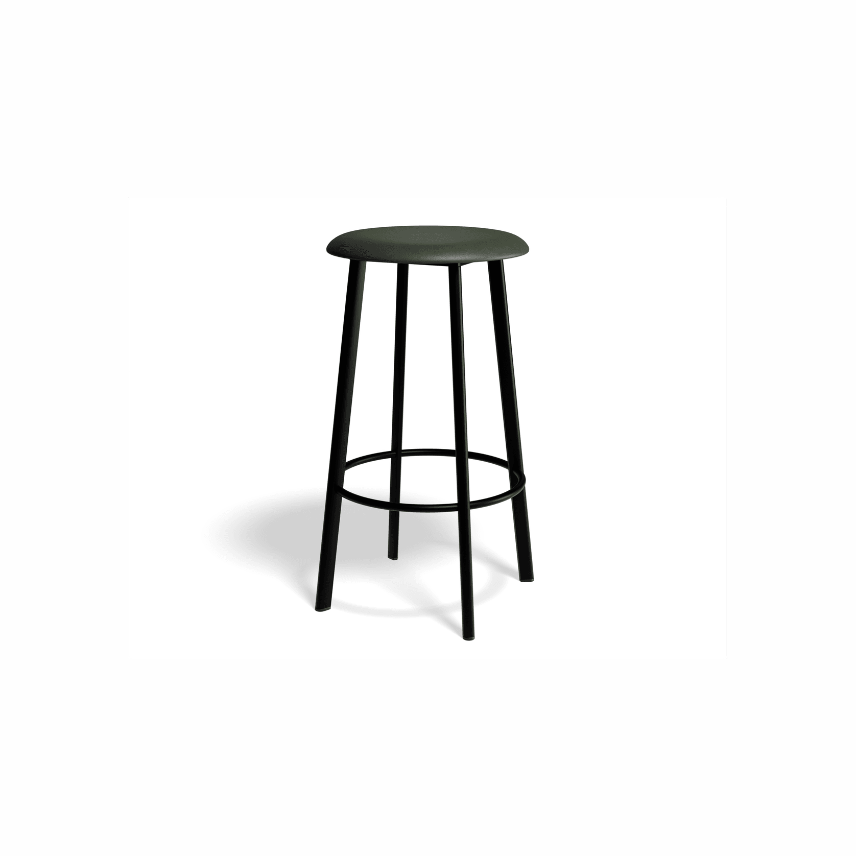 Atlas Bar Stool - Black with PU Pad Option gallery detail image