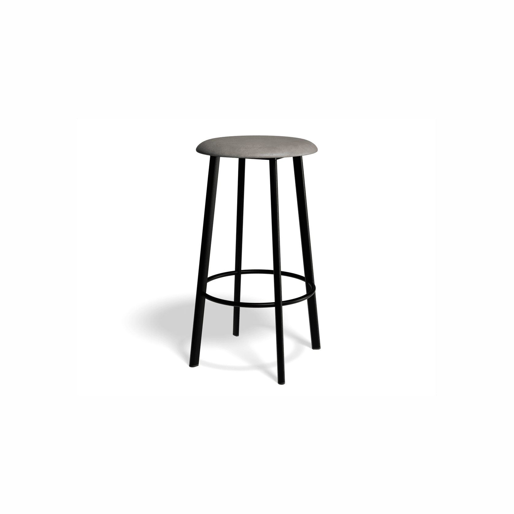Atlas Bar Stool - Black with PU Pad Option gallery detail image