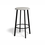 Atlas Bar Stool - Black with Fabric Pad Options gallery detail image