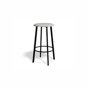 Atlas Bar Stool - Black with Fabric Pad Options gallery detail image