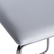 Ardent Stool - Brushed Steel - White Pad gallery detail image