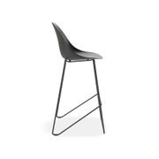 Pebble Black Stool Shell Seat - Counter Stool 75cm Seat gallery detail image