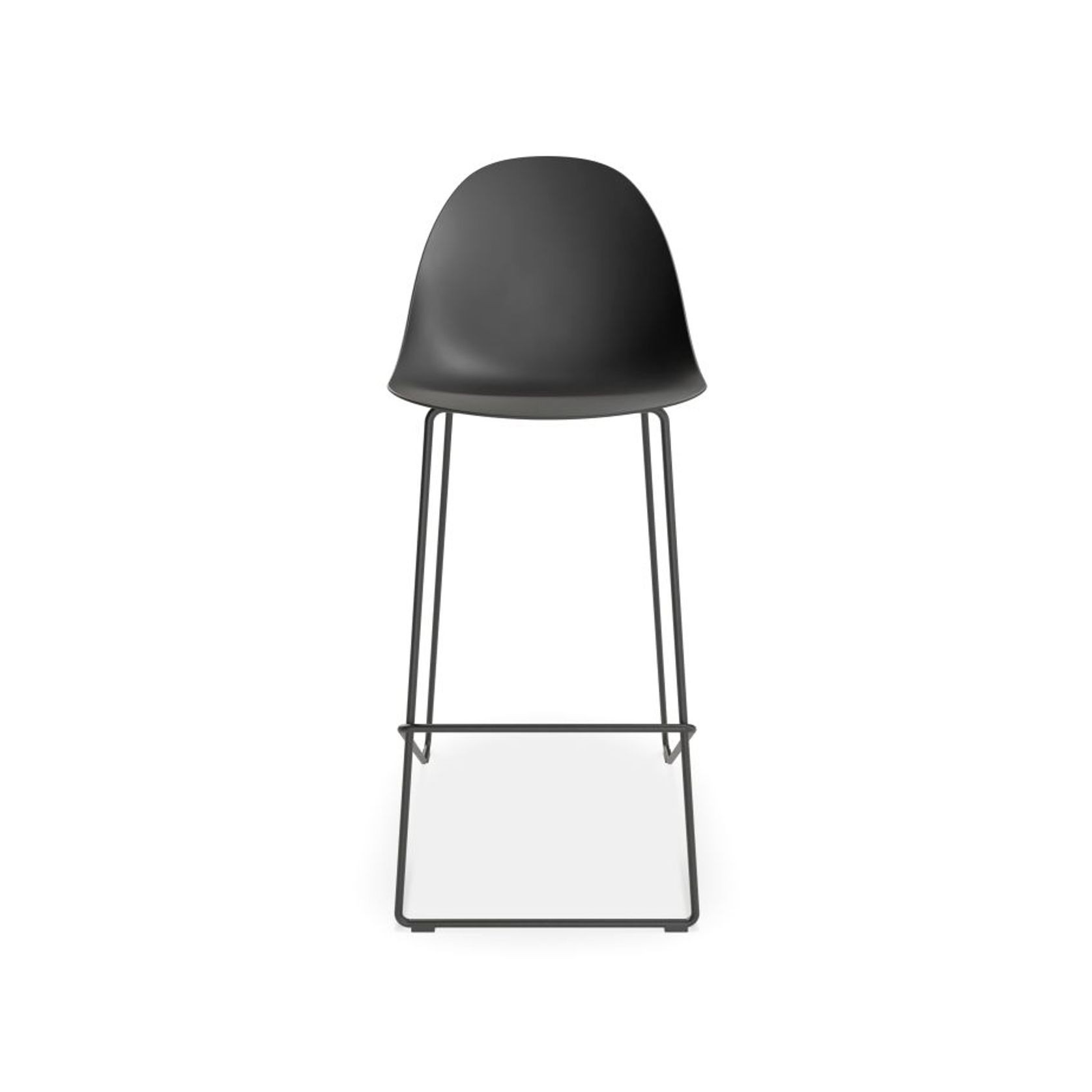 Pebble Black Stool Shell Seat - Counter Stool 75cm Seat gallery detail image