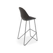 Pebble Stool Black Upholstered Vintage Seat gallery detail image