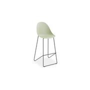 Pebble Mint Green Stool Shell Seat - Counter Stool 65cm Seat - White Base gallery detail image