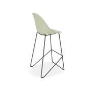 Pebble Mint Green Stool Shell Seat - Counter Stool 65cm Seat - White Base gallery detail image