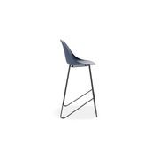 Pebble Navy Stool Shell Seat - Counter Stool 66cm Seat Height - White Frame gallery detail image