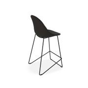 Pebble Fabric Anthracite Upholstered Stool - Bar Stool 75cm Seat Height gallery detail image