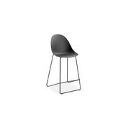 Pebble Black Stool Shell Seat - Counter Stool 75cm Seat gallery detail image