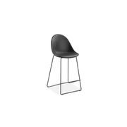 Pebble Stool Black Upholstered Vintage Seat gallery detail image