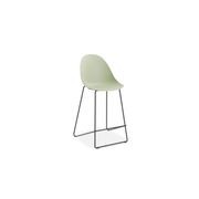 Pebble Mint Green Stool Shell Seat - Bar Stool 75cm Seat - Black Base gallery detail image