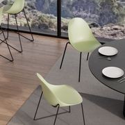 Pebble Mint Green Stool Shell Seat - Bar Stool 75cm Seat - Black Base gallery detail image