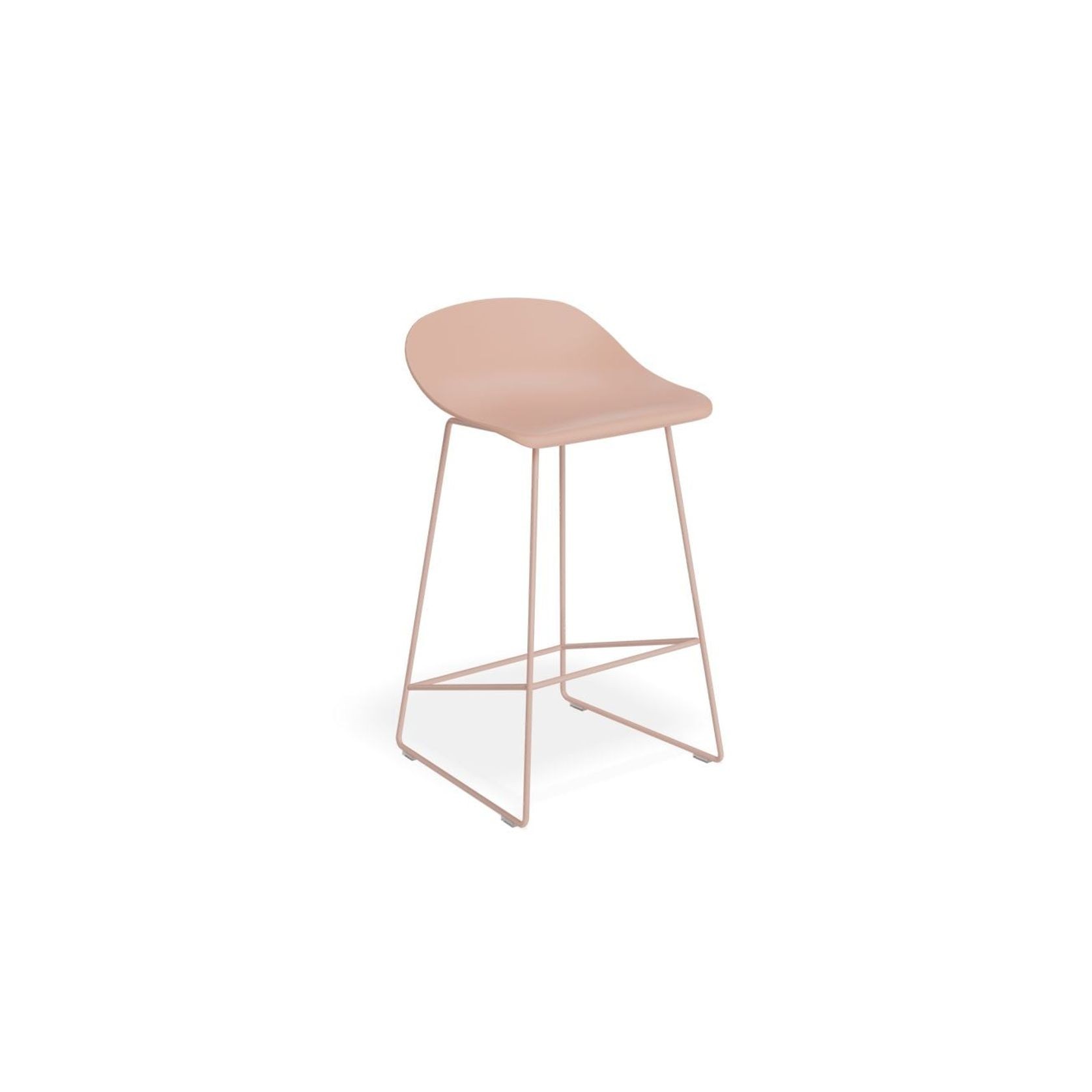 Pop Stool - Soft Pink Frame and Shell Seat gallery detail image