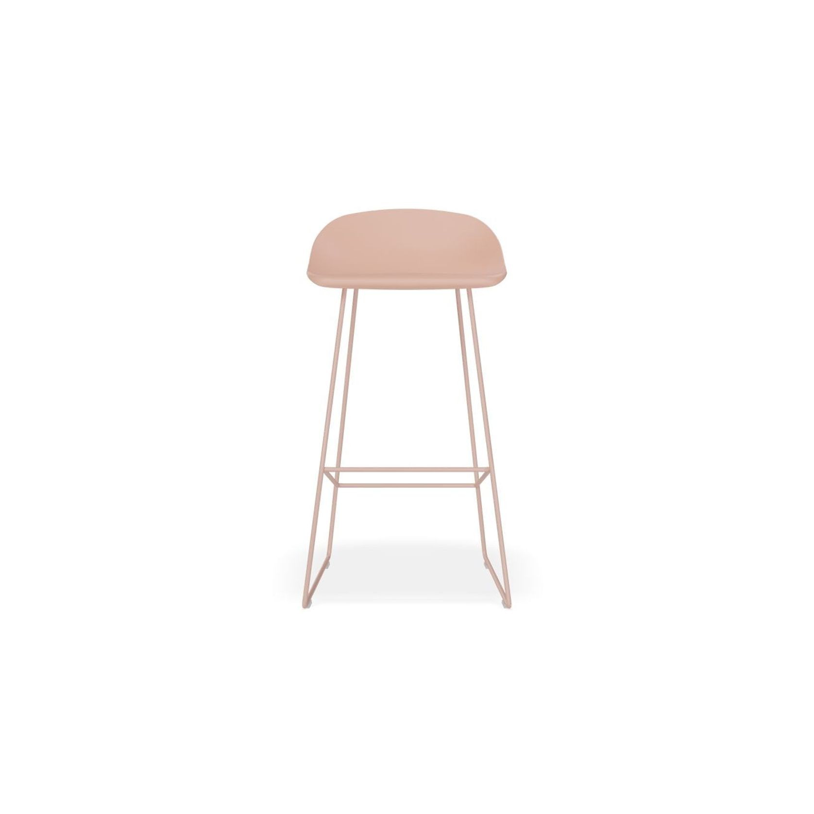 Pop Stool - Soft Pink Frame and Shell Seat  - 65cm gallery detail image