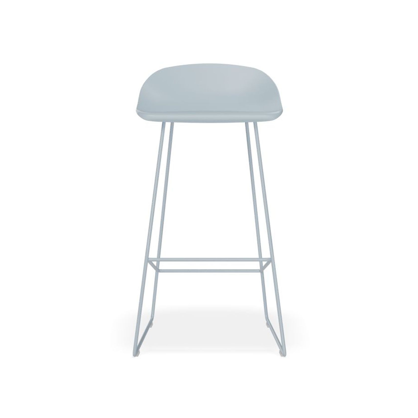 Pop Stool - Powder Blue Frame and Shell Seat gallery detail image