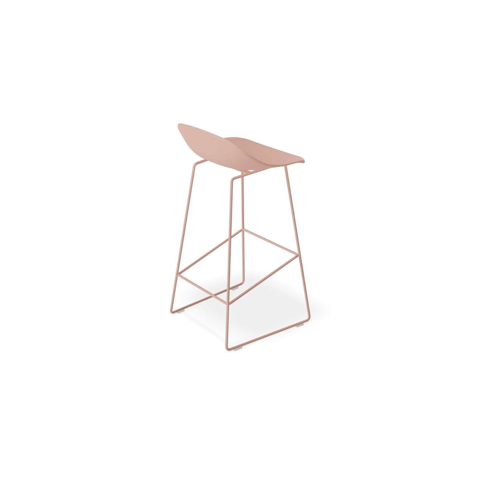 Pop Stool - Soft Pink Frame and Shell Seat gallery detail image