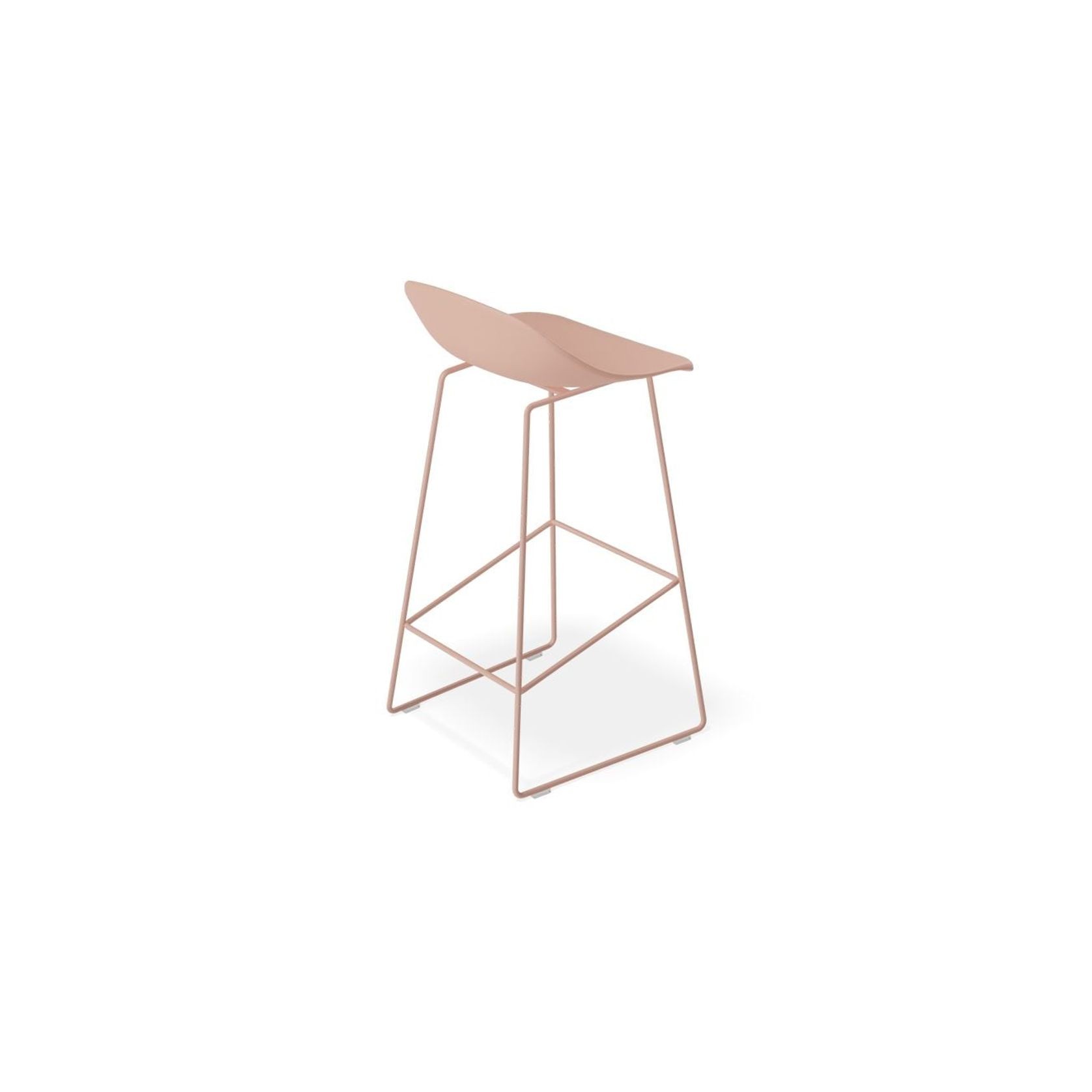 Pop Stool - Soft Pink Frame and Shell Seat gallery detail image