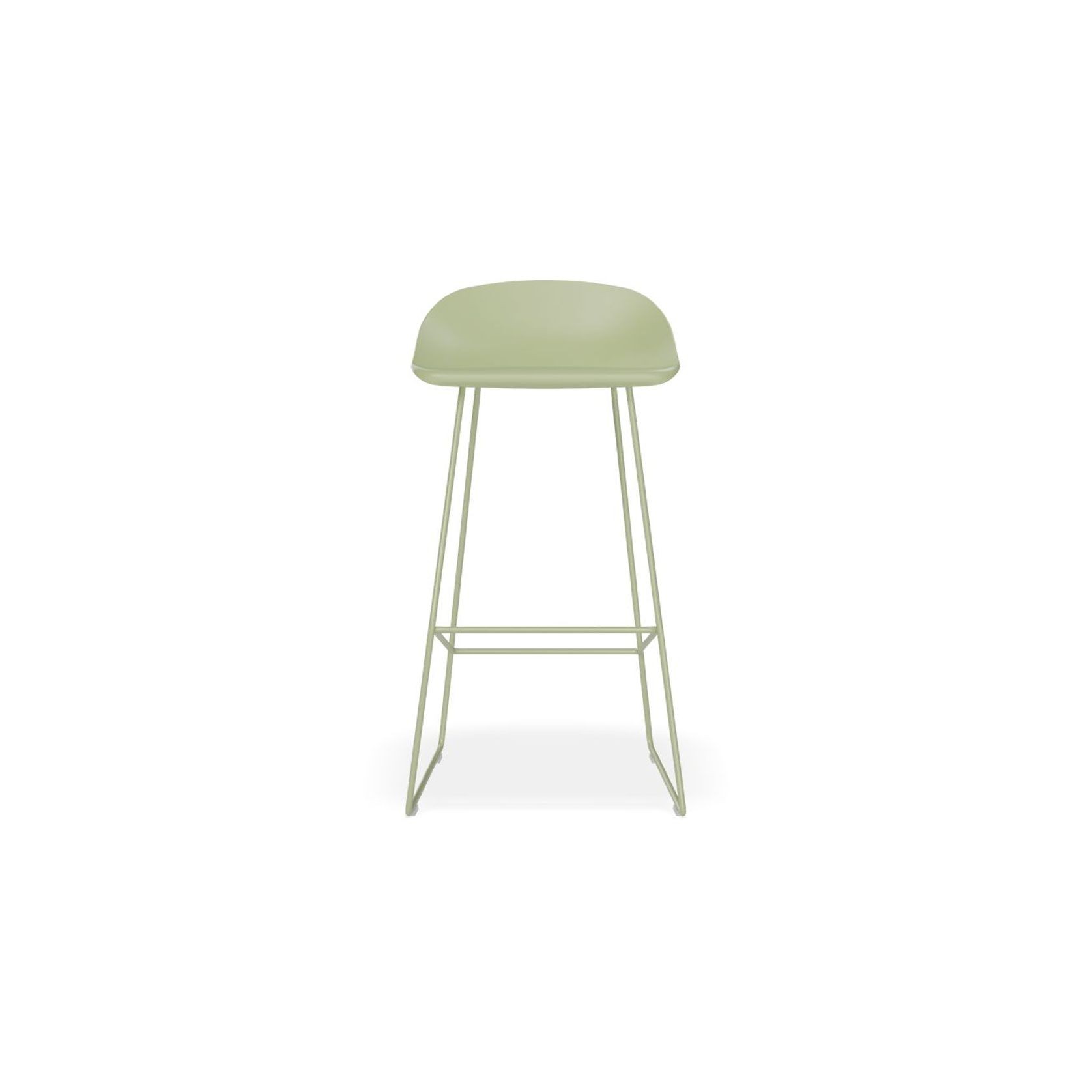Pop Stool - Dusty Green Frame and Shell Seat gallery detail image