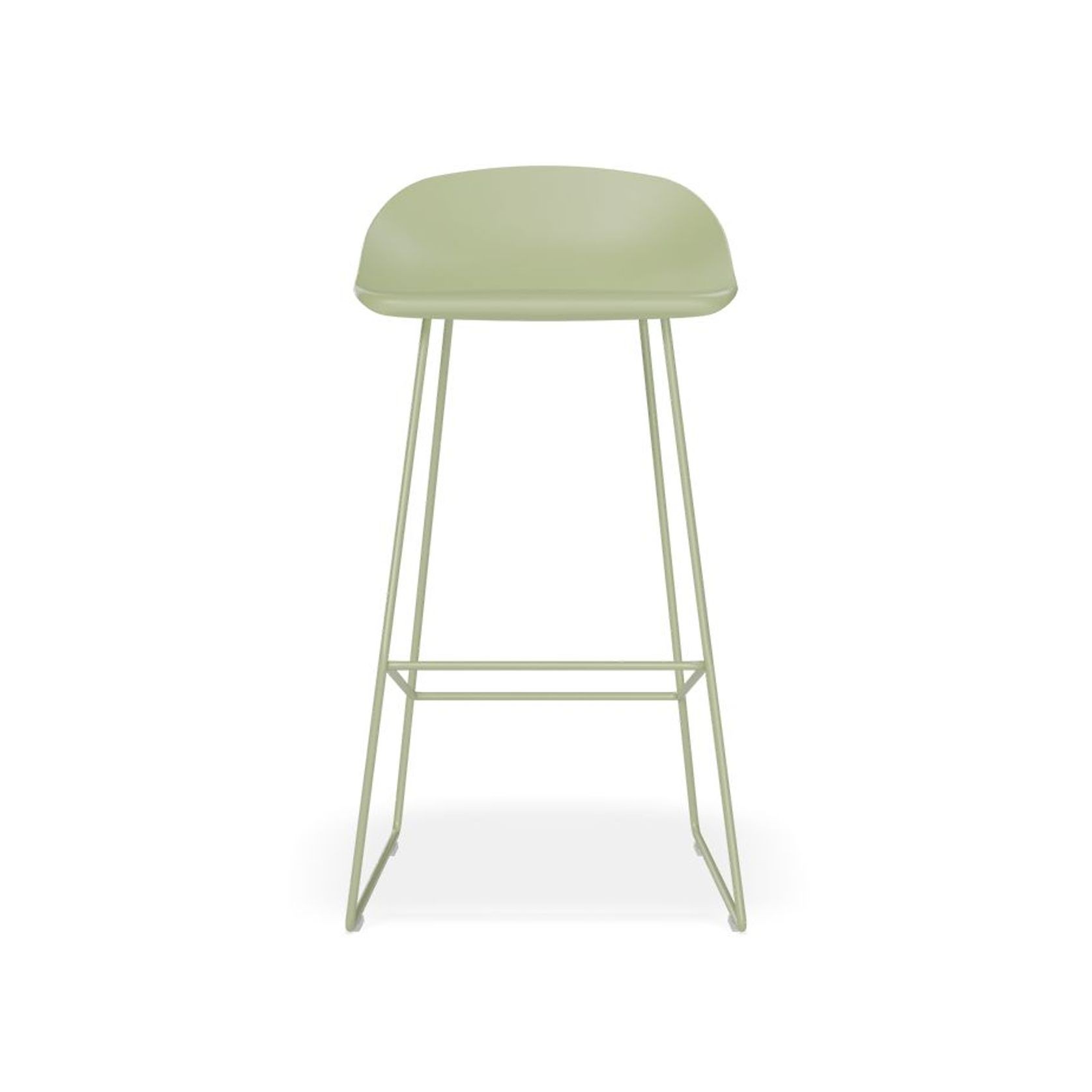 Pop Stool - Dusty Green Frame and Shell Seat gallery detail image
