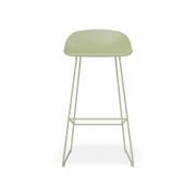 Pop Stool - Dusty Green Frame and Shell Seat gallery detail image