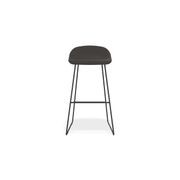 Pop Stool with Black Frame and Fabric Anthricite Seat gallery detail image