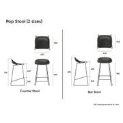 Pop Stool - Silver Grey Frame and Shell Seat gallery detail image