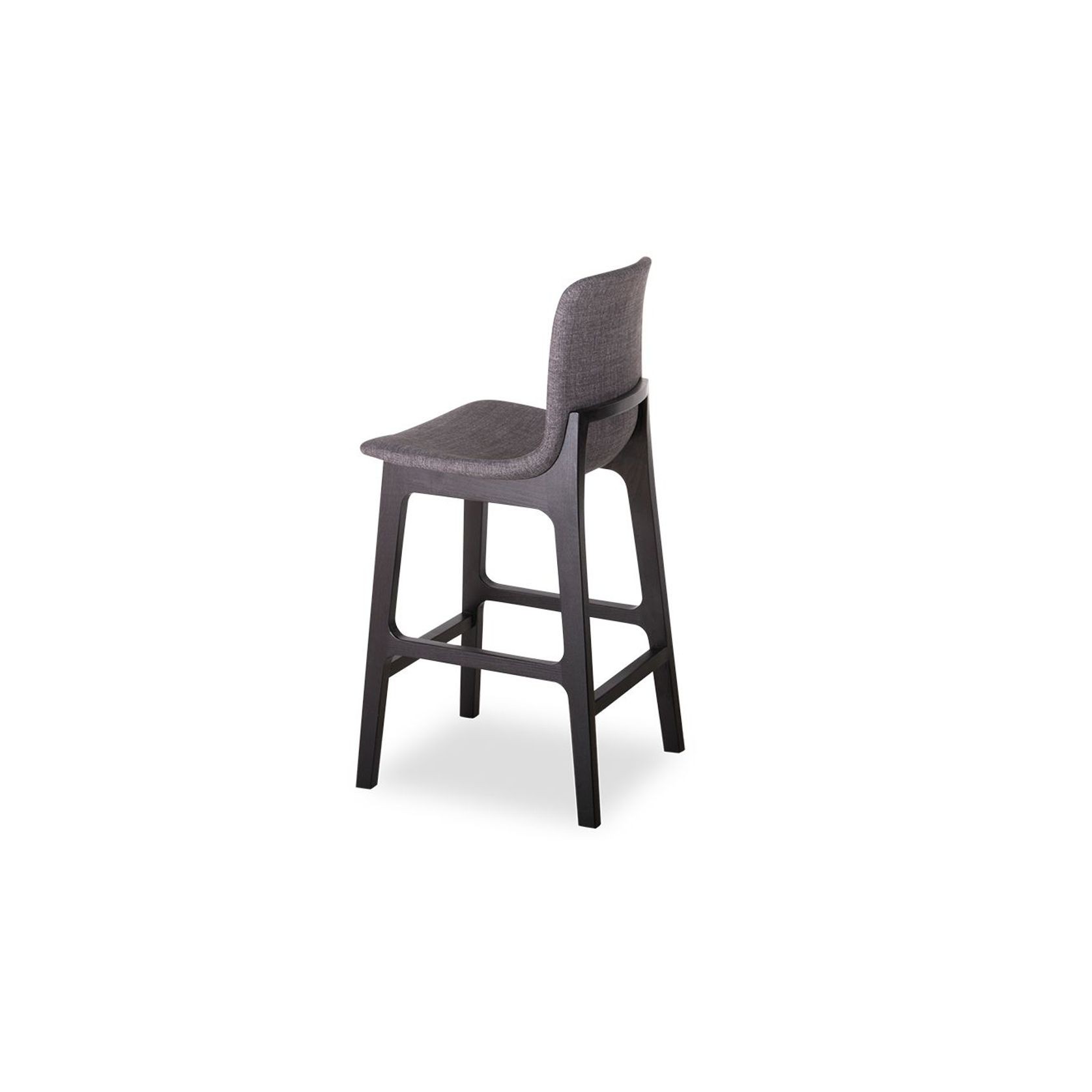 Ara Stool - Black - Charcoal Fabric - 66cm Kitchen Seat height gallery detail image
