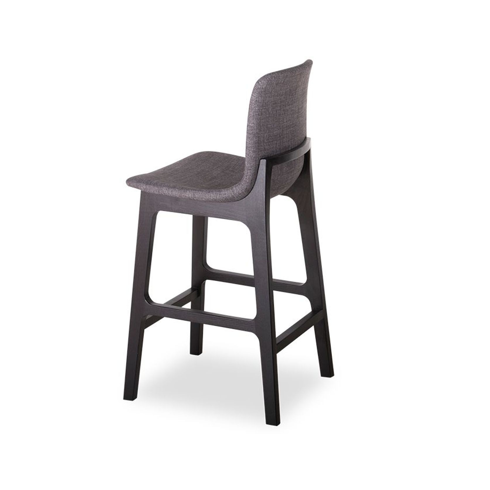 Ara Stool - Black - Charcoal Fabric - 66cm Kitchen Seat height gallery detail image