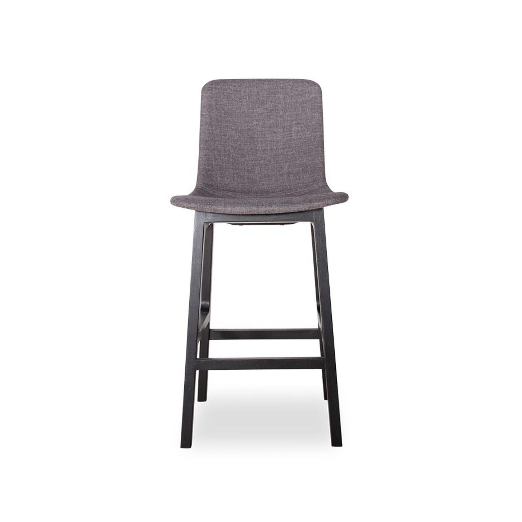 Ara Stool - Black - Charcoal Fabric - 66cm Kitchen Seat height gallery detail image