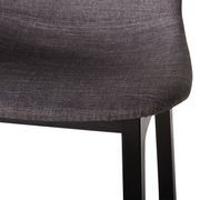 Ara Stool - Black - Charcoal Fabric - 66cm Kitchen Seat height gallery detail image