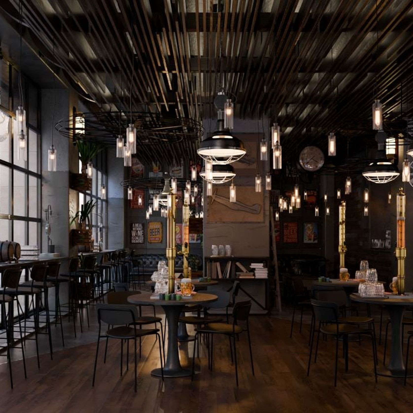 Rylie Stool Black with Vegan Leather Seat gallery detail image