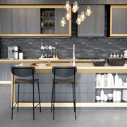 Rylie Stool - Black Stained Ash Seat and Backrest gallery detail image