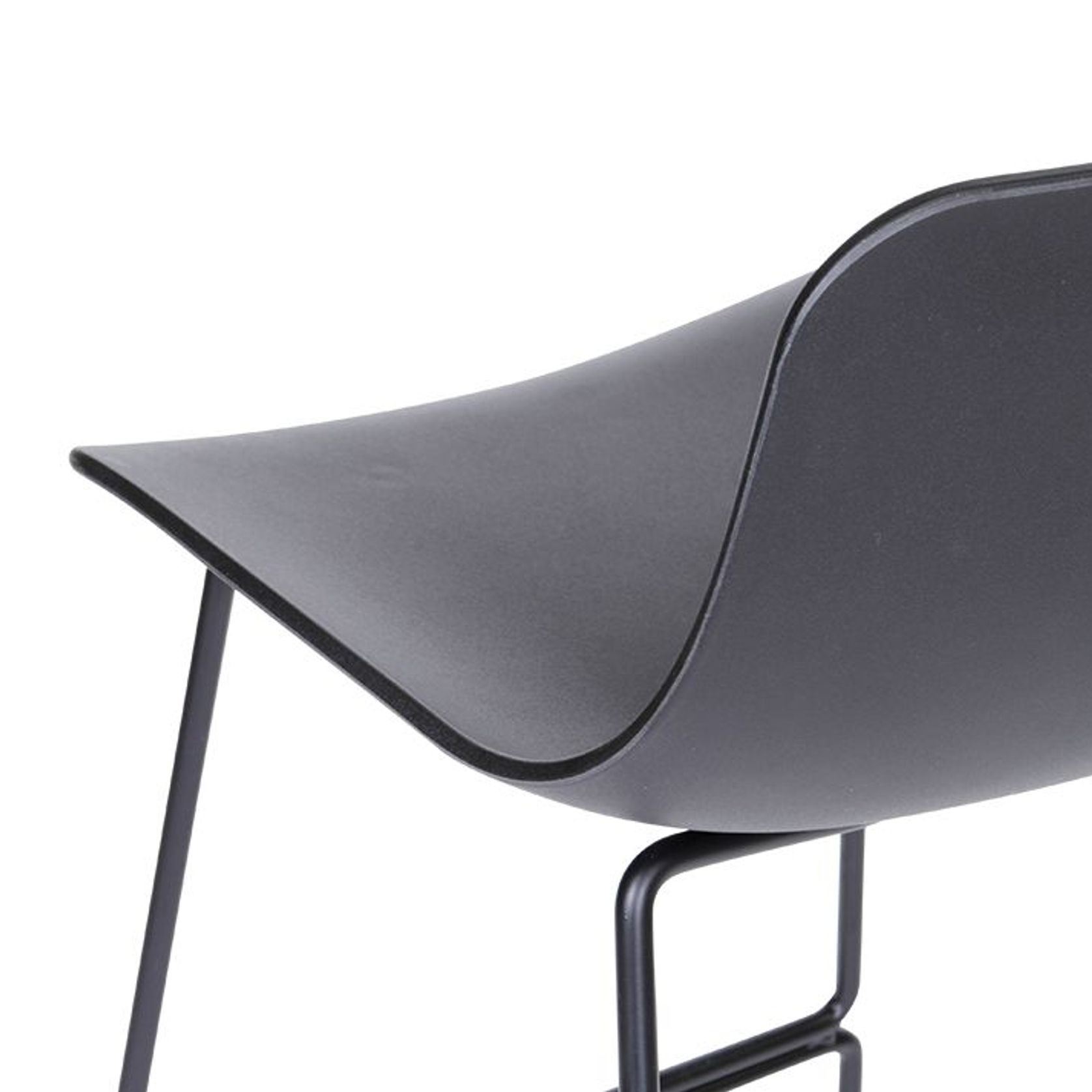 Umbria Stool - Black Shell - 77cm Commercial Bar Height gallery detail image