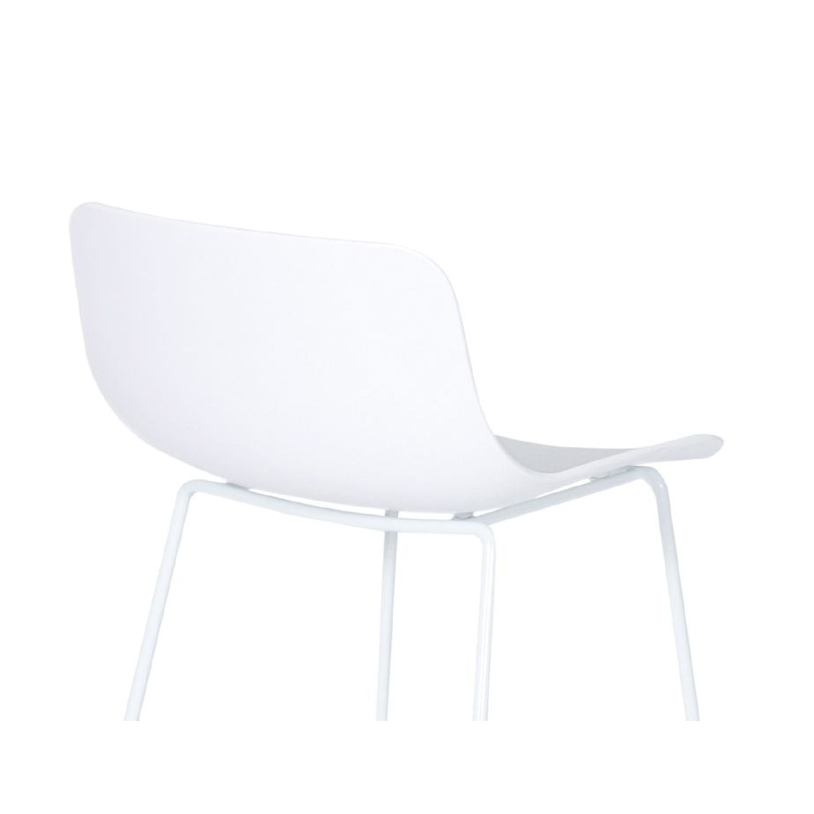 Umbria Stool - White - White Shell  - 66cm Kitchen Bench Height gallery detail image