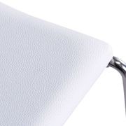 Ardent Stool - Brushed Steel - White Pad gallery detail image