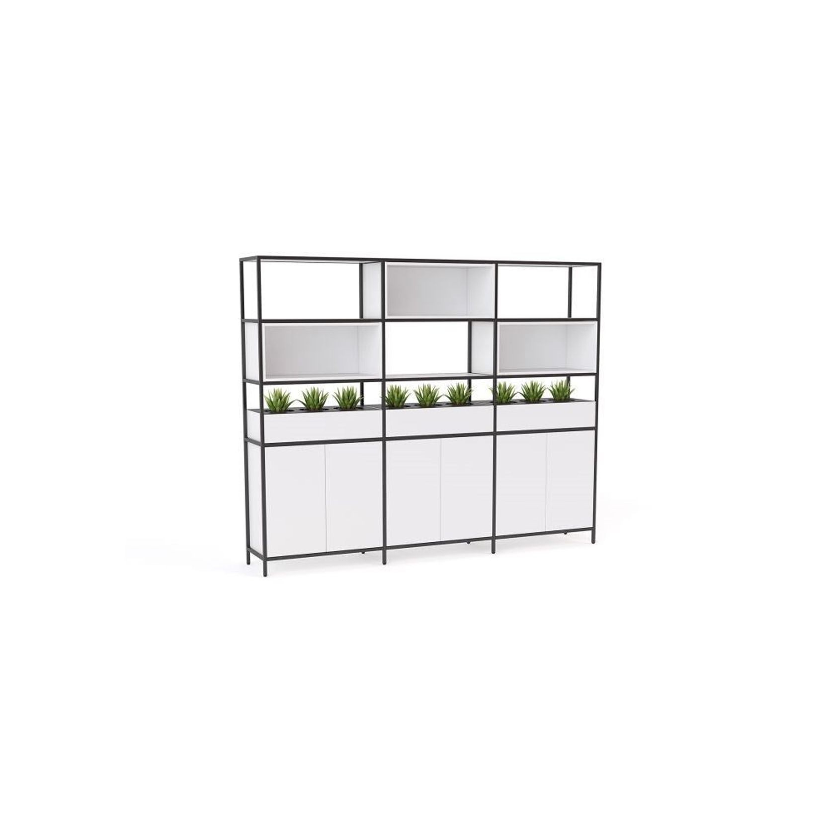 Kubix Modular 3-Unit System with Cupboards, Cubby & Planters gallery detail image